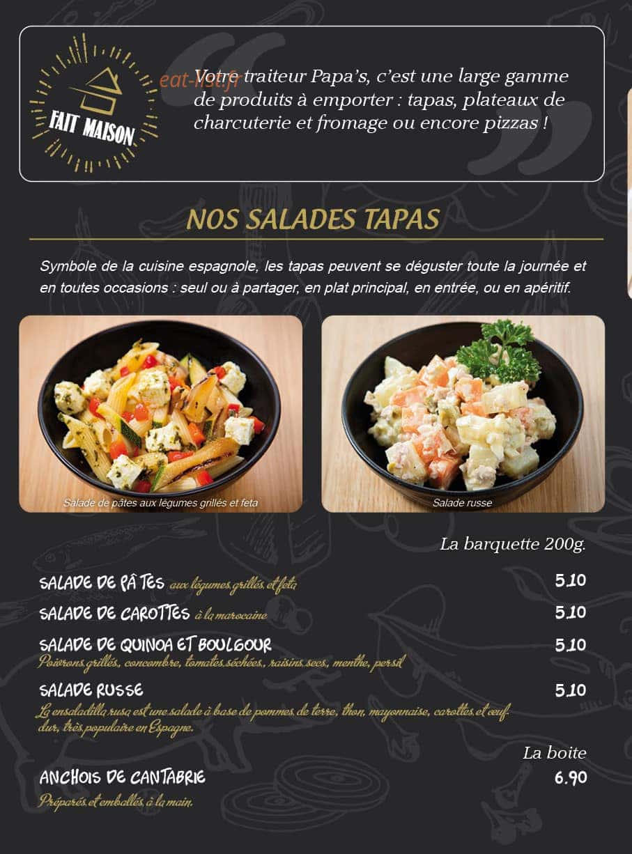Papa's — carte page 10