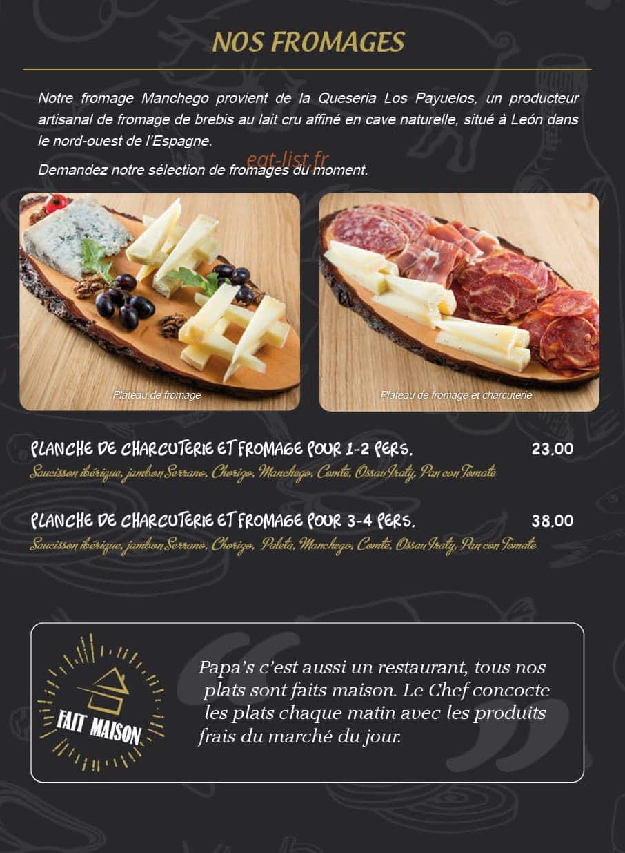 Papa's — carte page 14