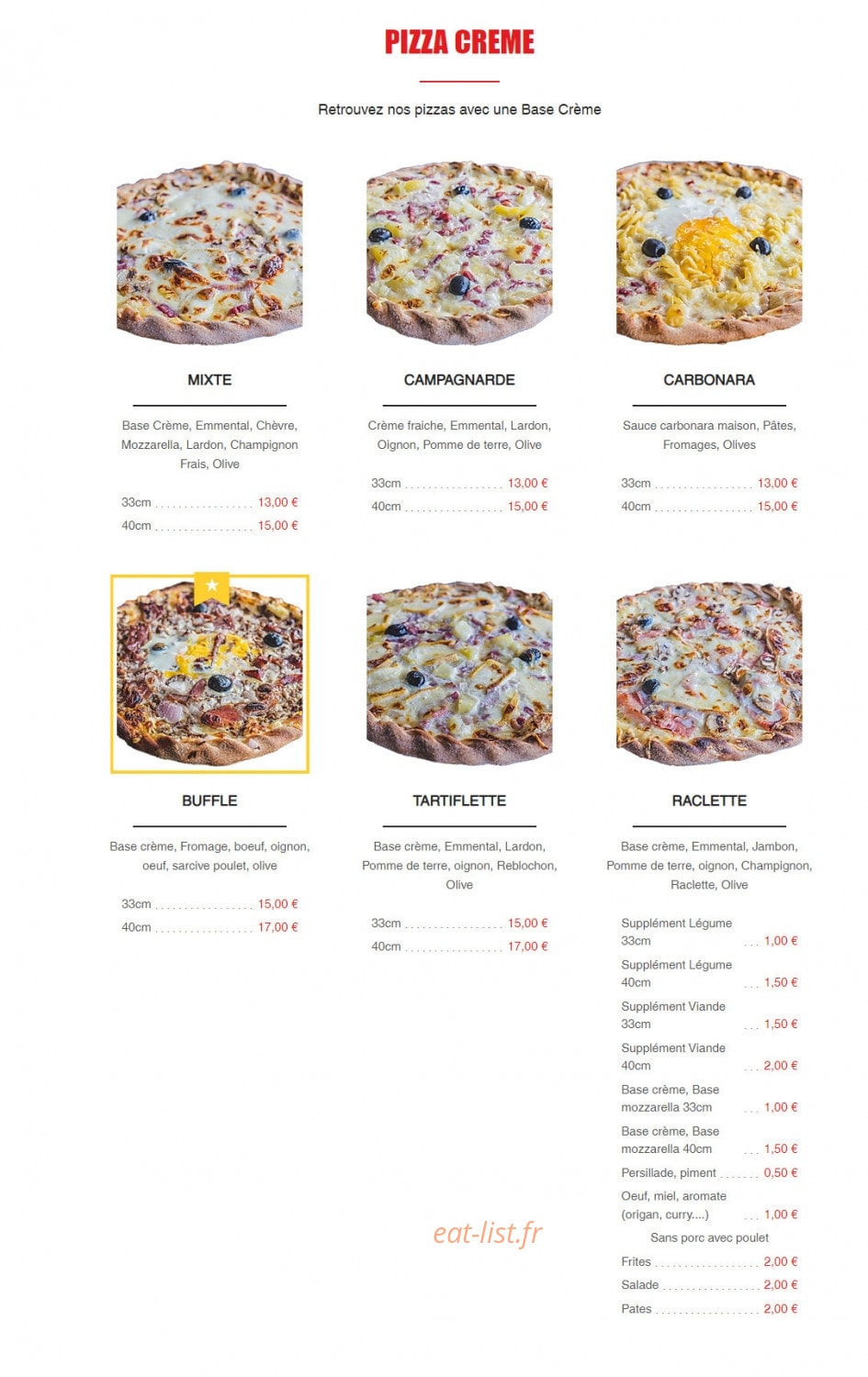 Pizza Club — carte page 4