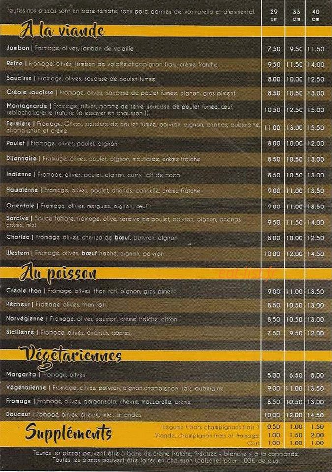 Pizza Seb — carte page 2