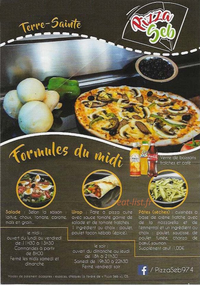 Pizza Seb — carte page 1