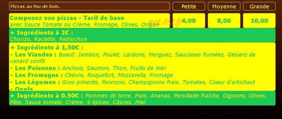 Pizza + — carte page 7