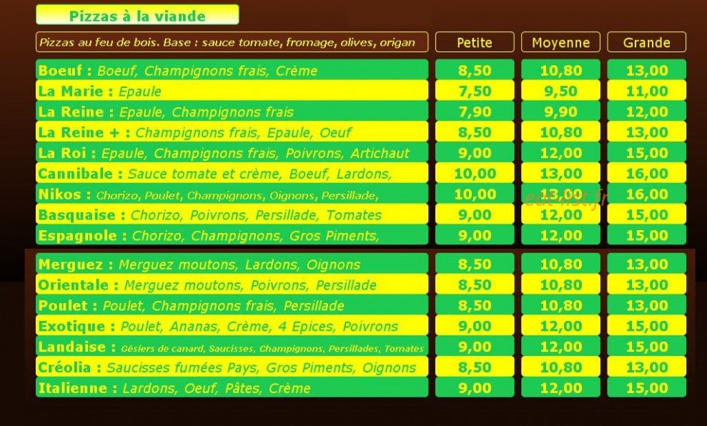Pizza + — carte page 1