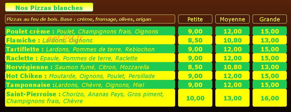 Pizza + — carte page 3