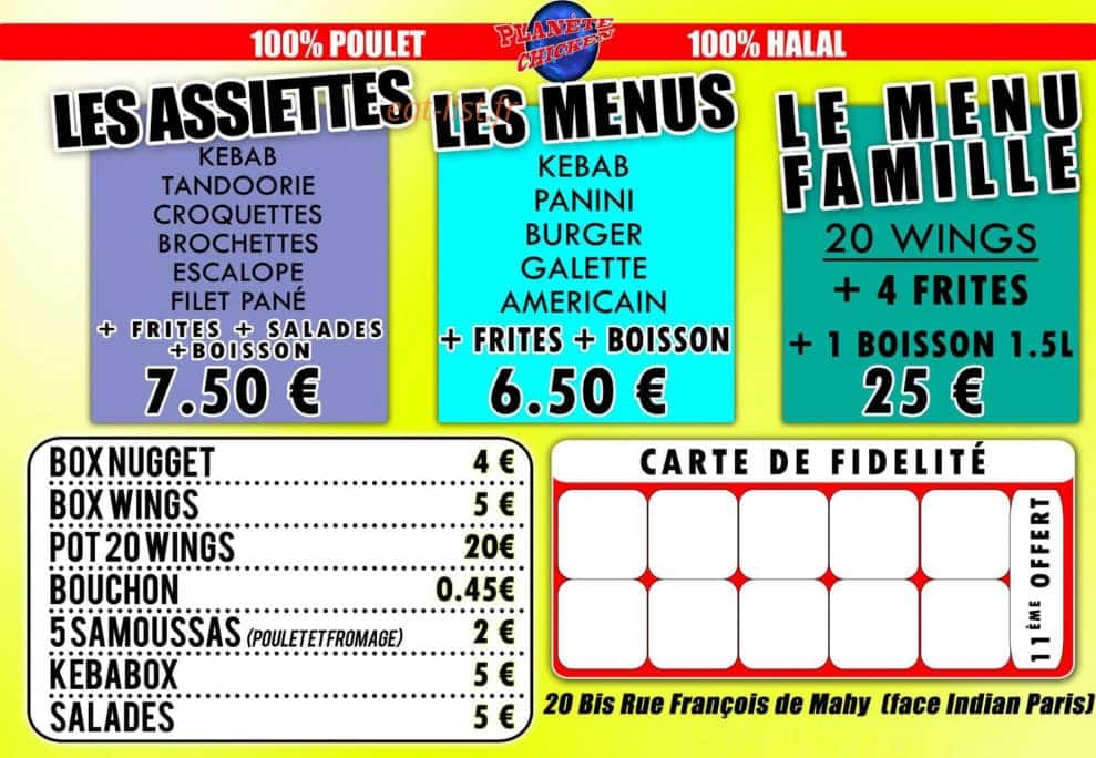 Planete chicken — carte page 4
