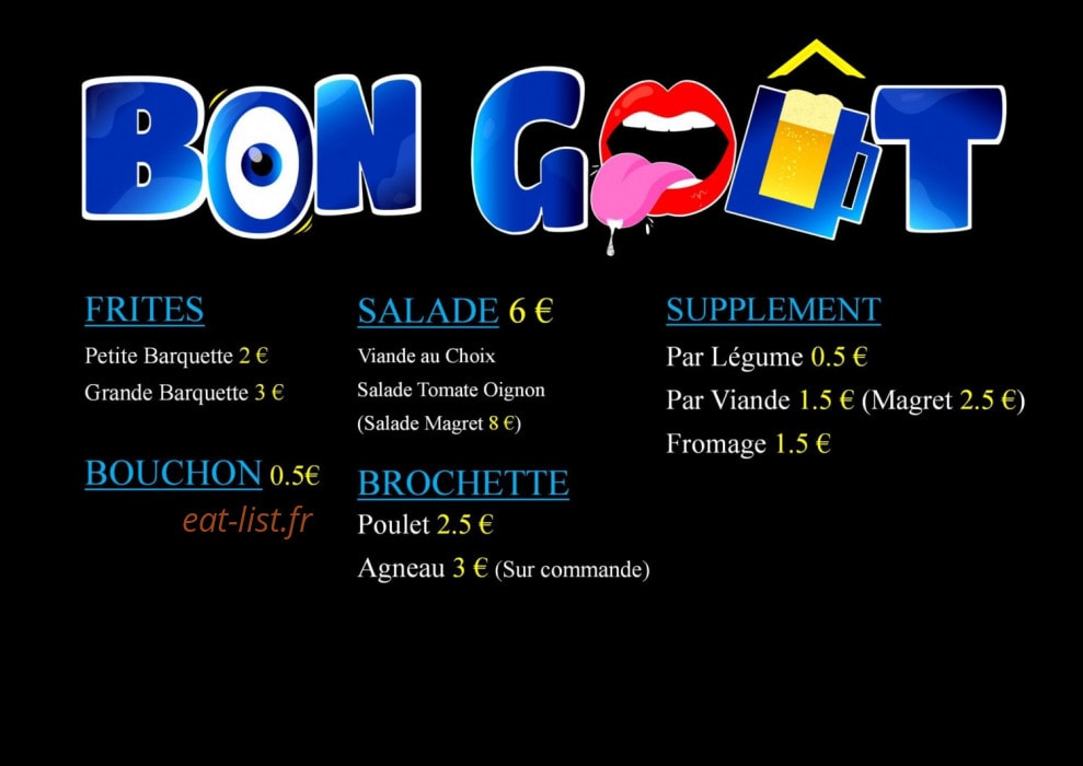 Snack Bon Goût — carte page 2