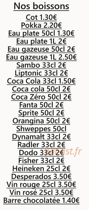 Snack O.I. — carte page 3