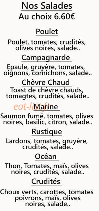 Snack O.I. — carte page 2
