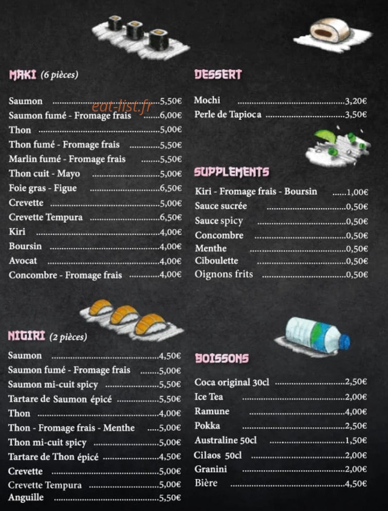 Sushi d'art — carte page 4