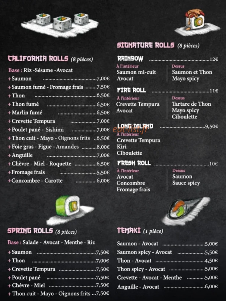 Sushi d'art — carte page 3