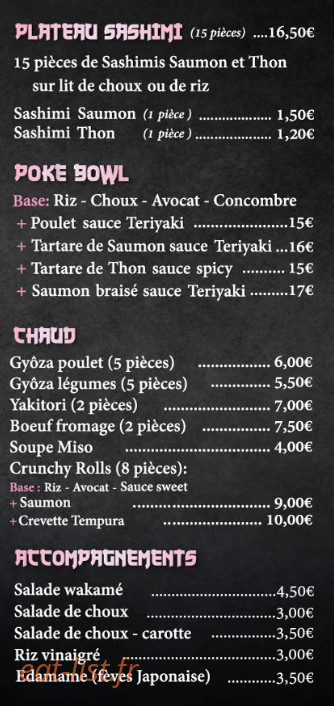 Sushi d'art — carte page 2