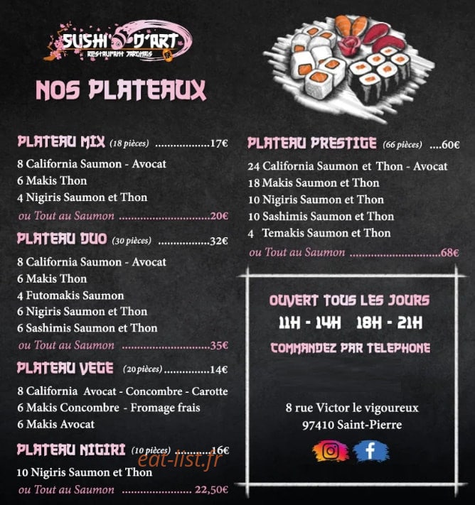 Sushi d'art — carte page 1