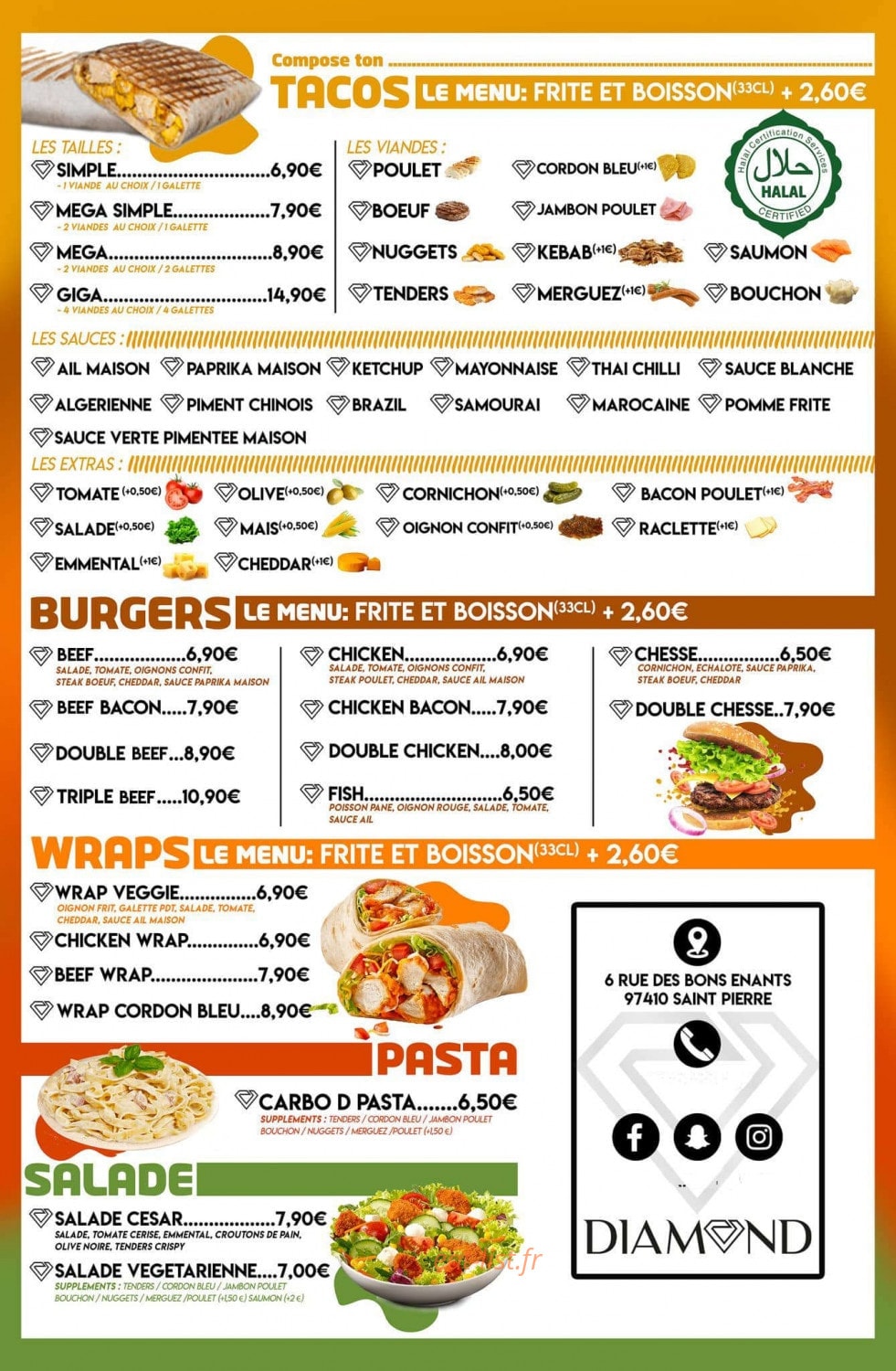 The Diamond — carte page 1