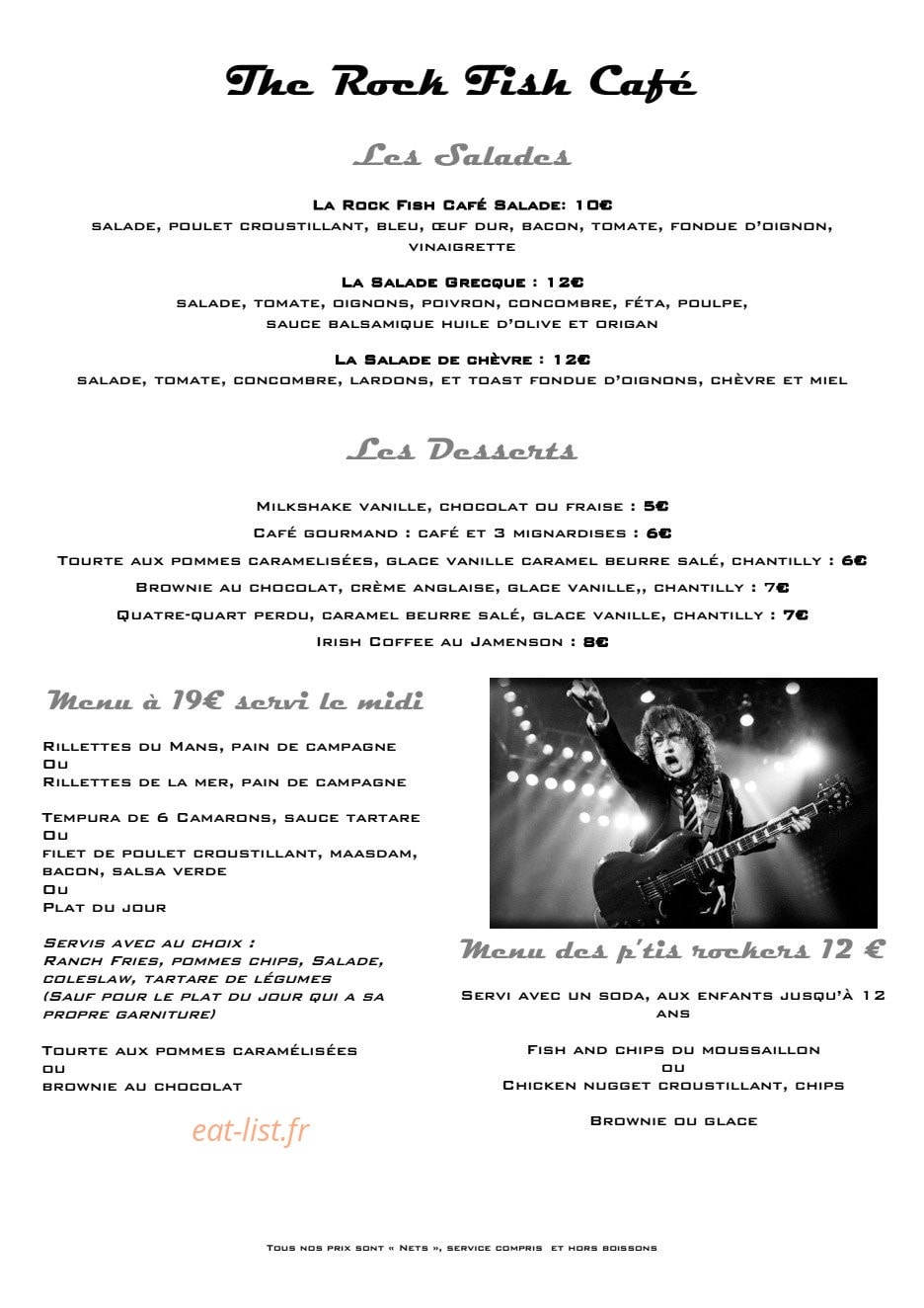 The Rock Fish — carte page 2