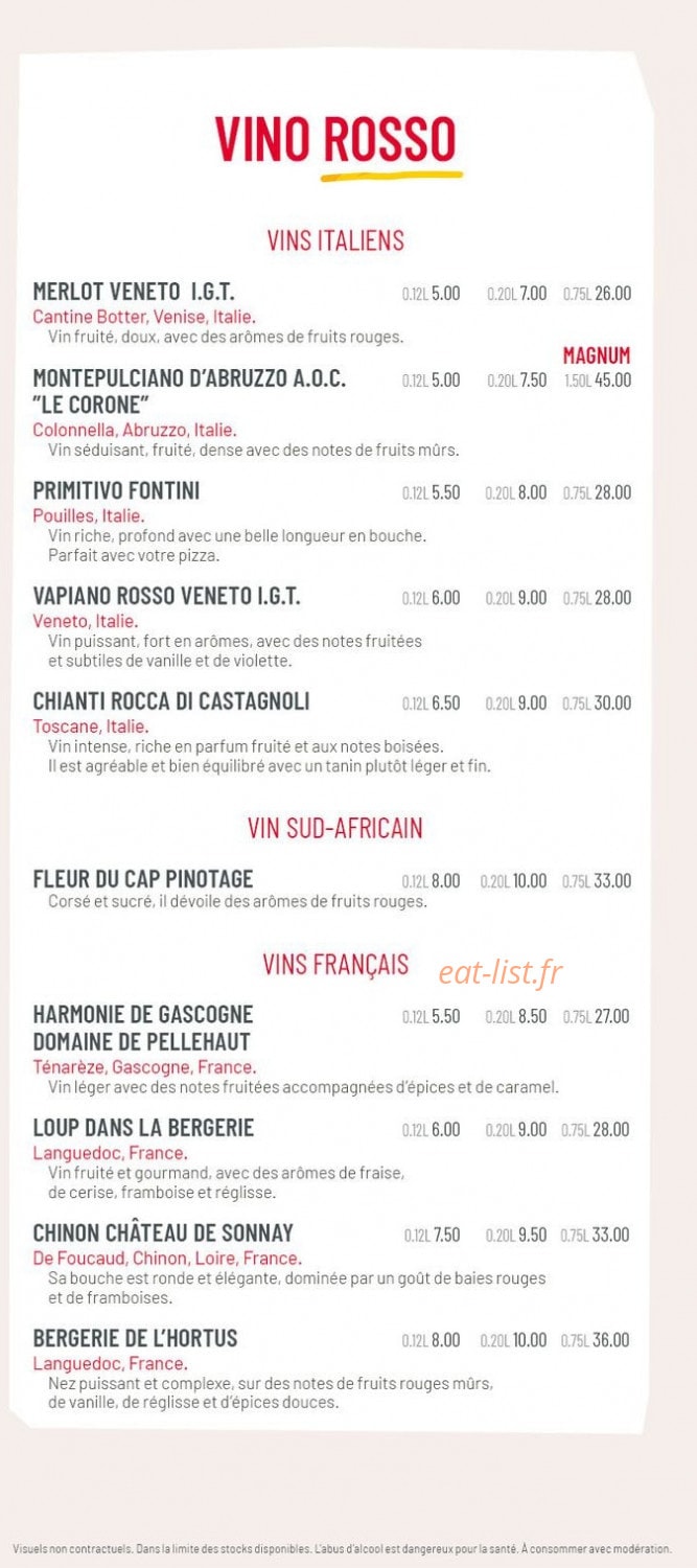 Vapiano — carte page 11