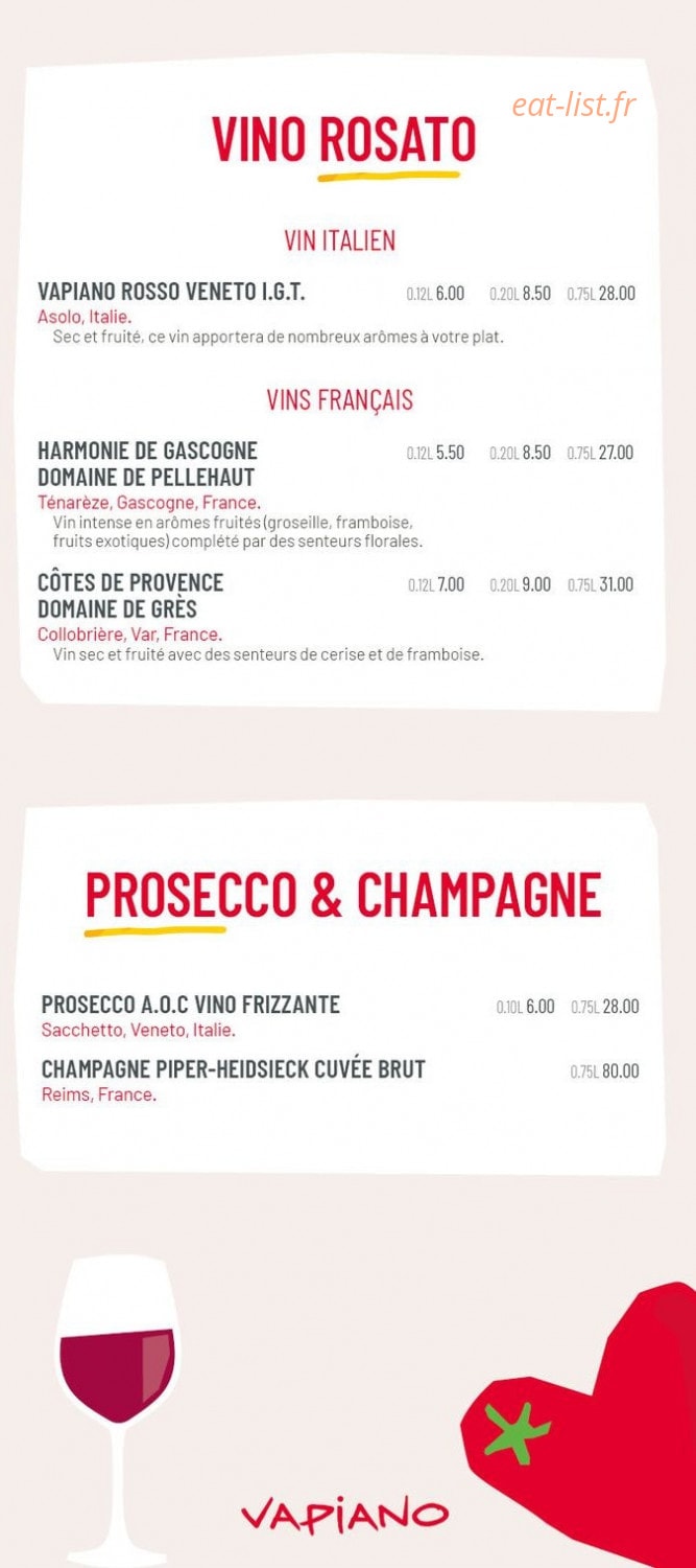 Vapiano — carte page 12