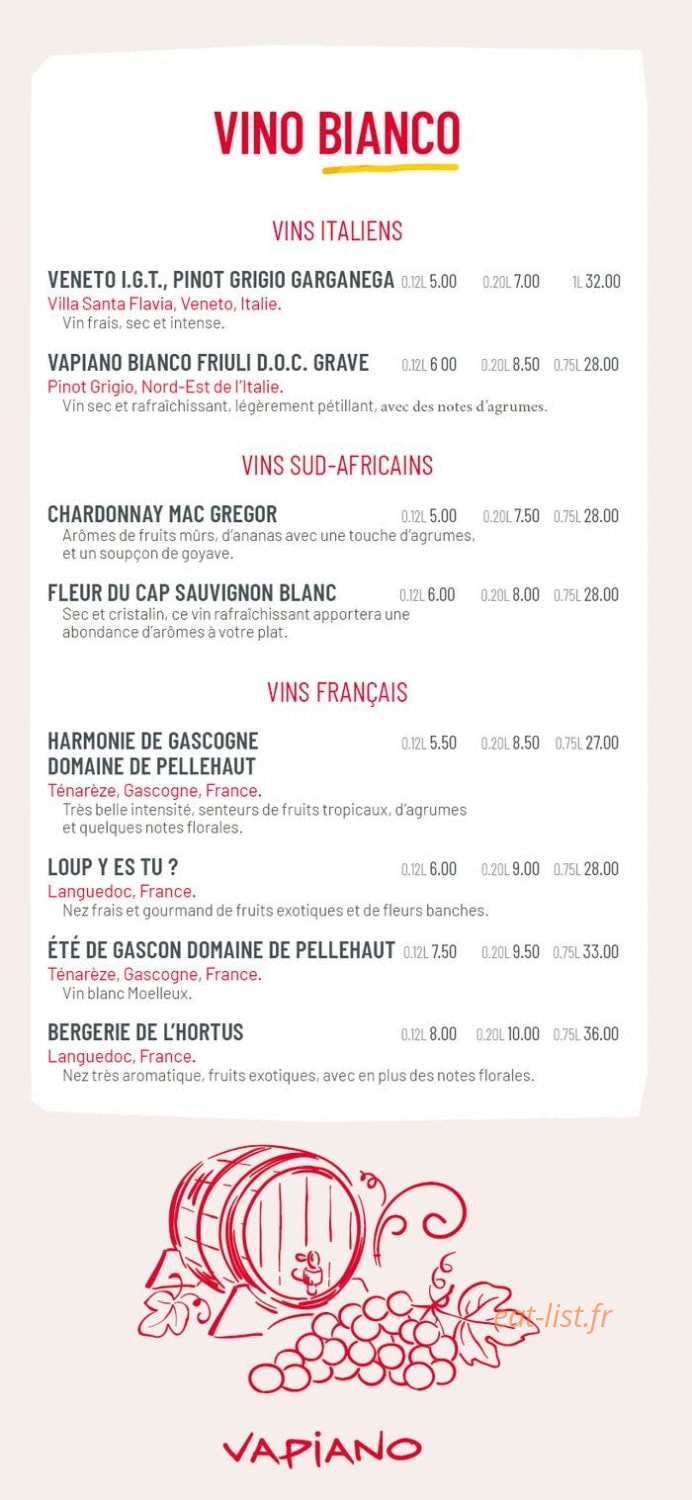 Vapiano — carte page 10