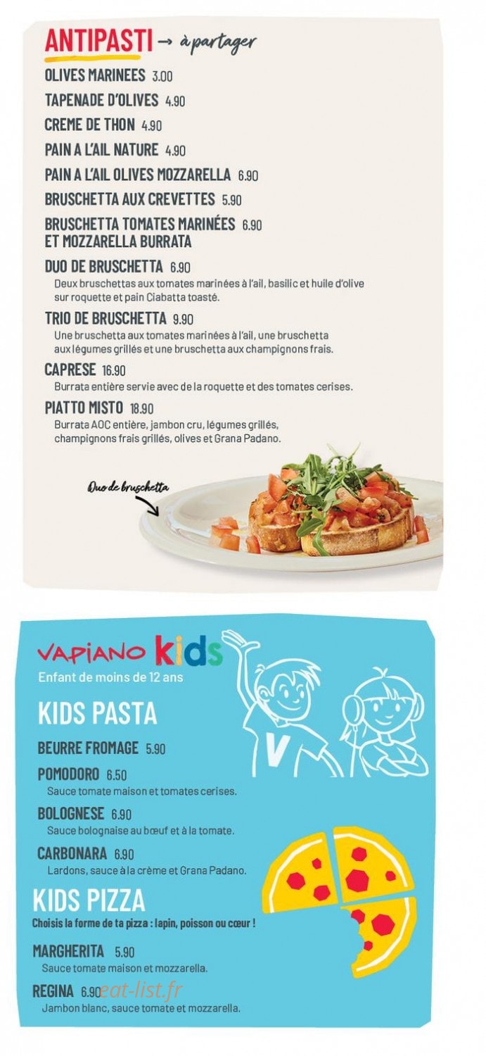 Vapiano — carte page 5