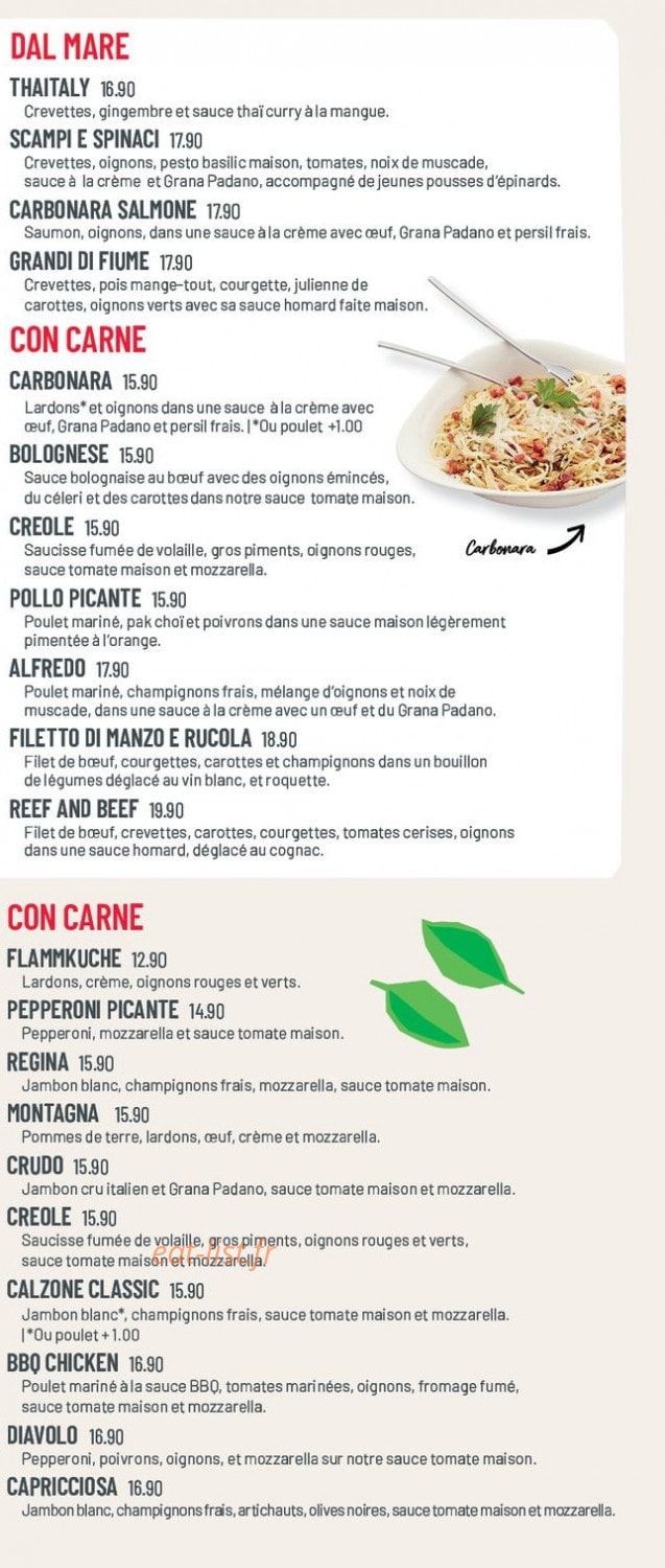 Vapiano — carte page 4