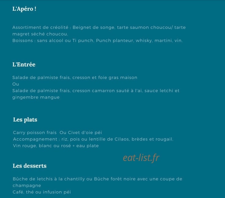 O Bord'Mer — carte page 1