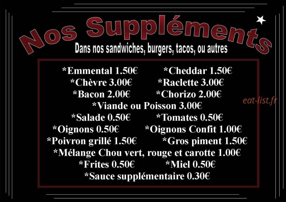 Fred Burger & Tacos — carte page 6