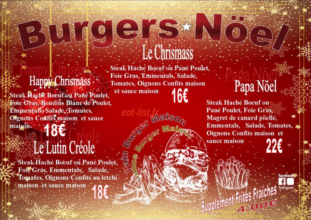 Fred Burger & Tacos — carte page 4