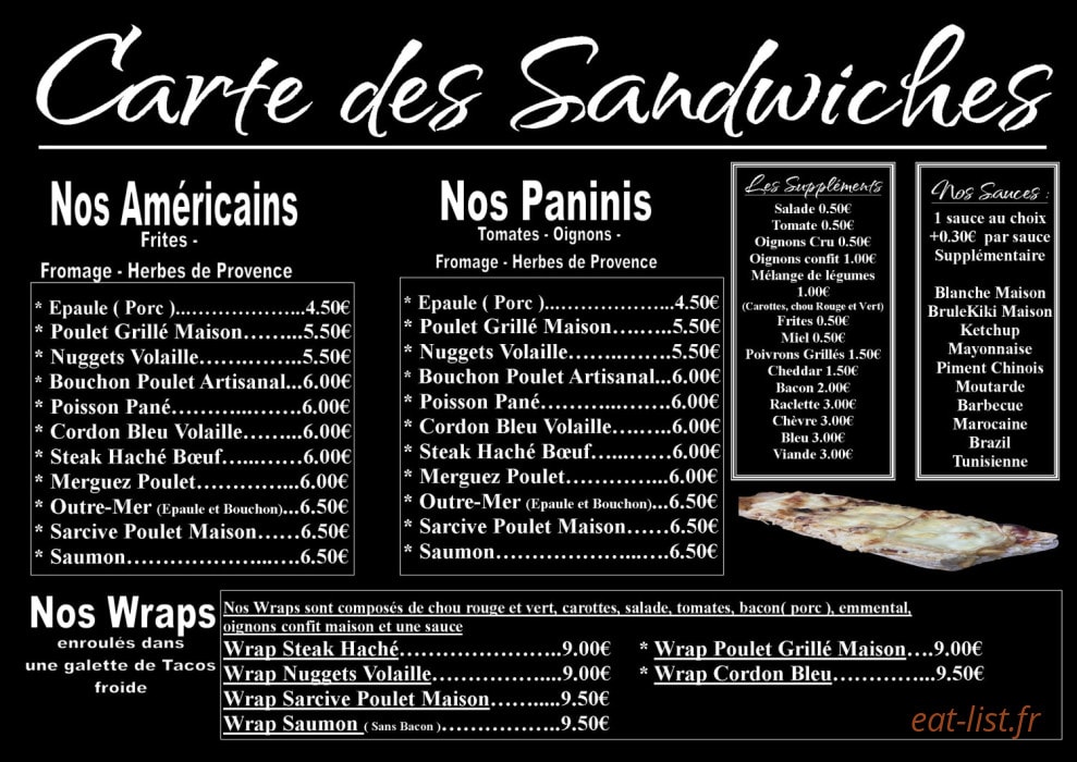 Fred Burger & Tacos — carte page 7