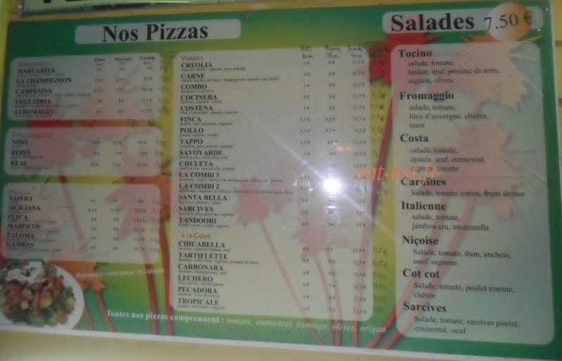 Rocco Pizza — carte page 2