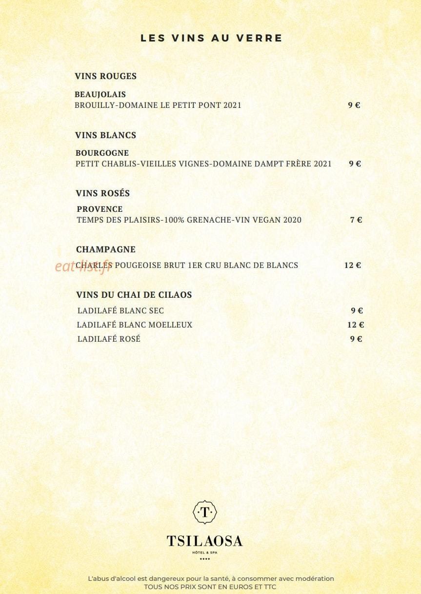 Le Carnotzet — carte page 9
