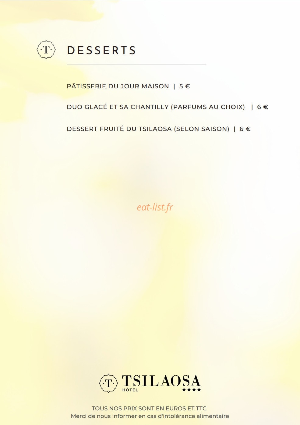 Le Carnotzet — carte page 4
