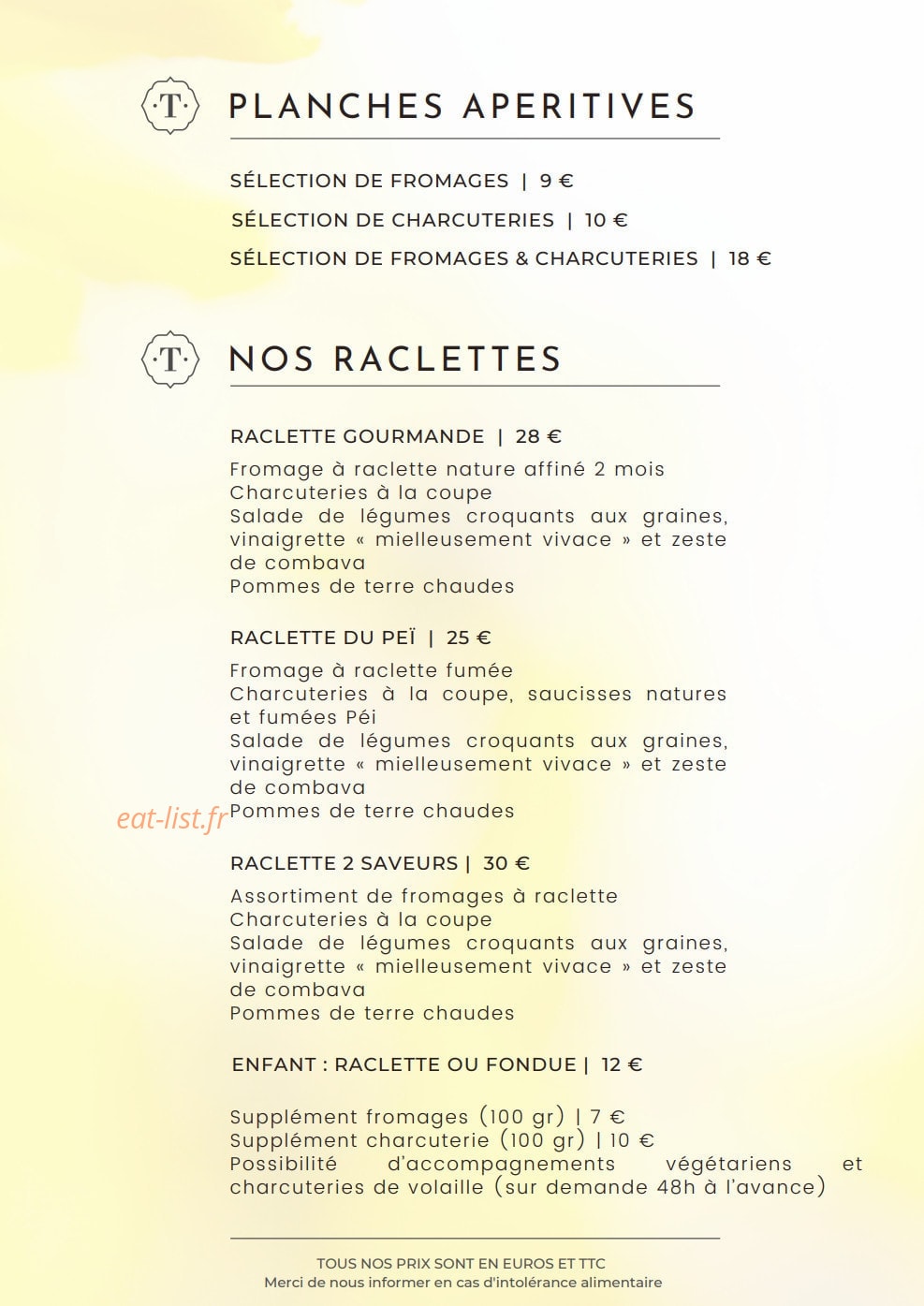 Le Carnotzet — carte page 2