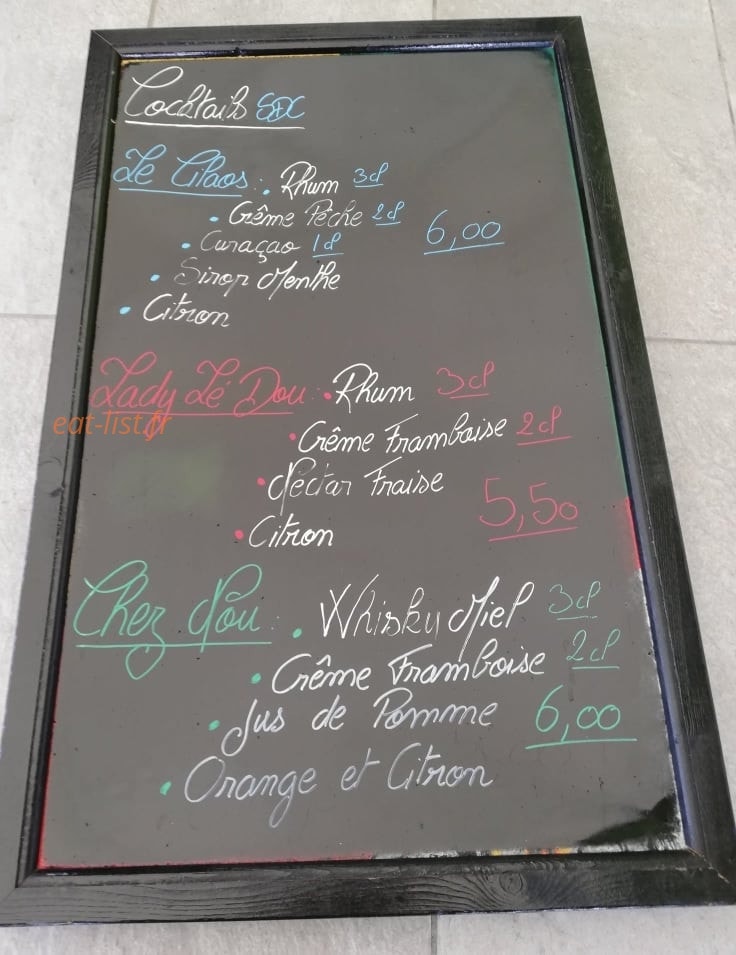 Snack du Cirque — carte page 1