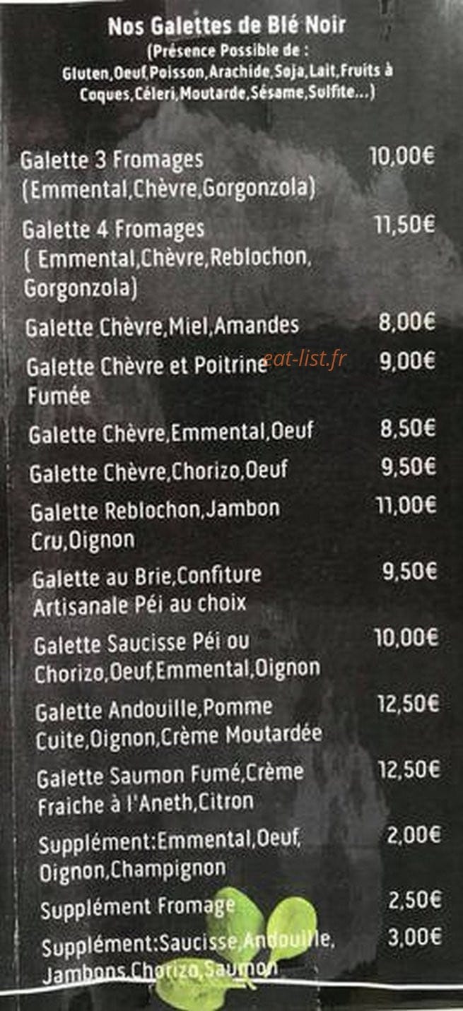 Entre Deux Délices — carte page 6