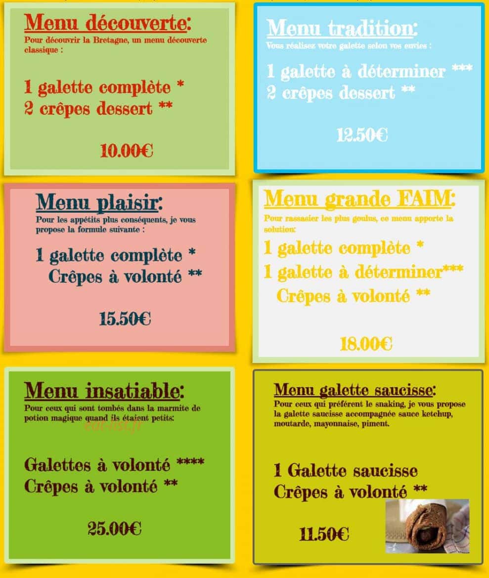 Crêpes Run — carte page 1