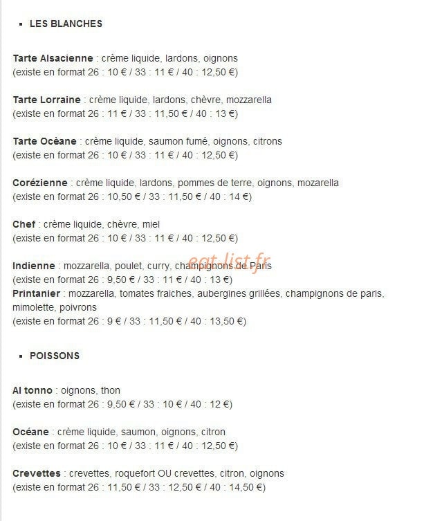 Pizza Pepeto — carte page 2