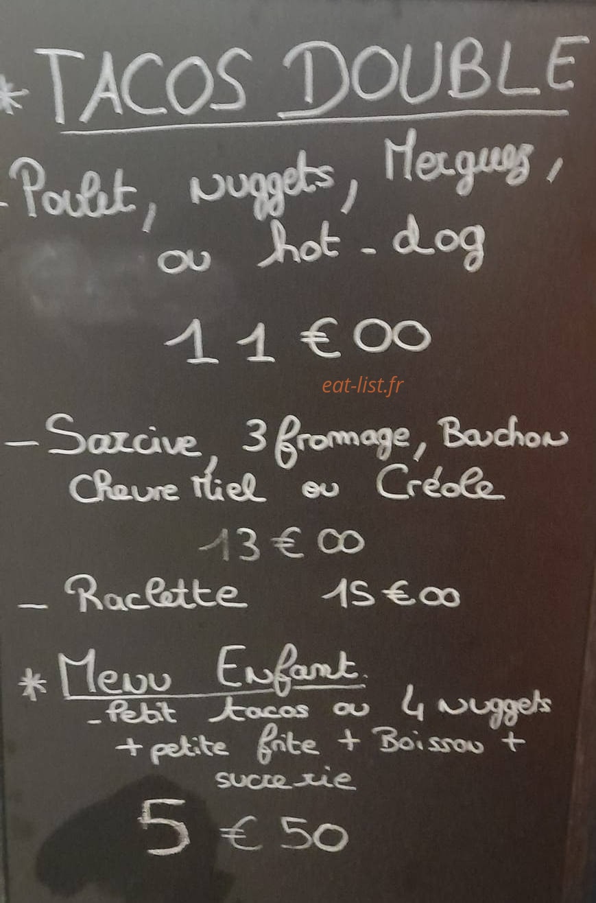 Snack À Table !!! — carte page 1