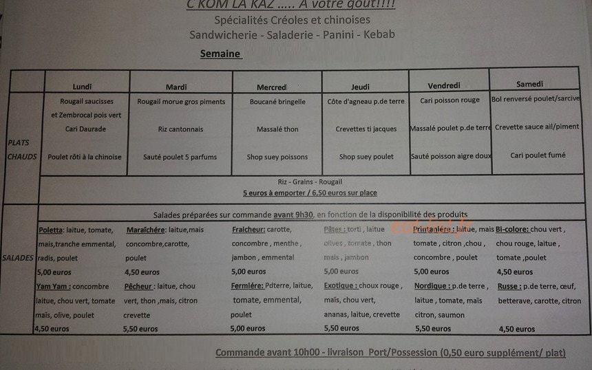 C'Kom la kaz — carte page 1