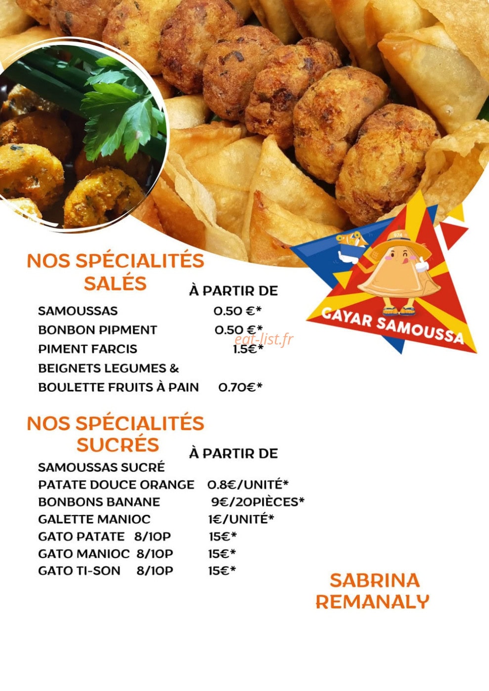 Gayar samoussa — carte page 2