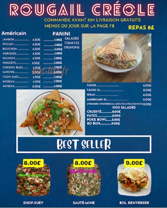 Le Rougail Créole — carte page 1