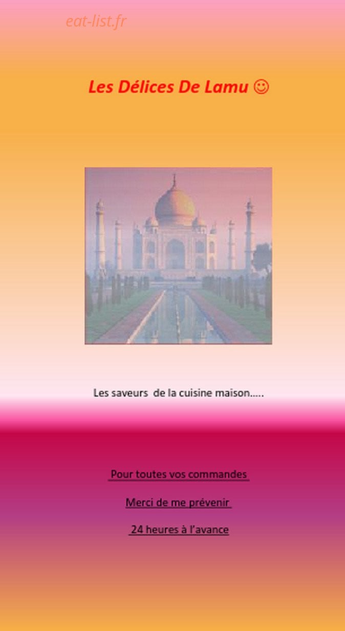 Les delices de lamu — carte page 1