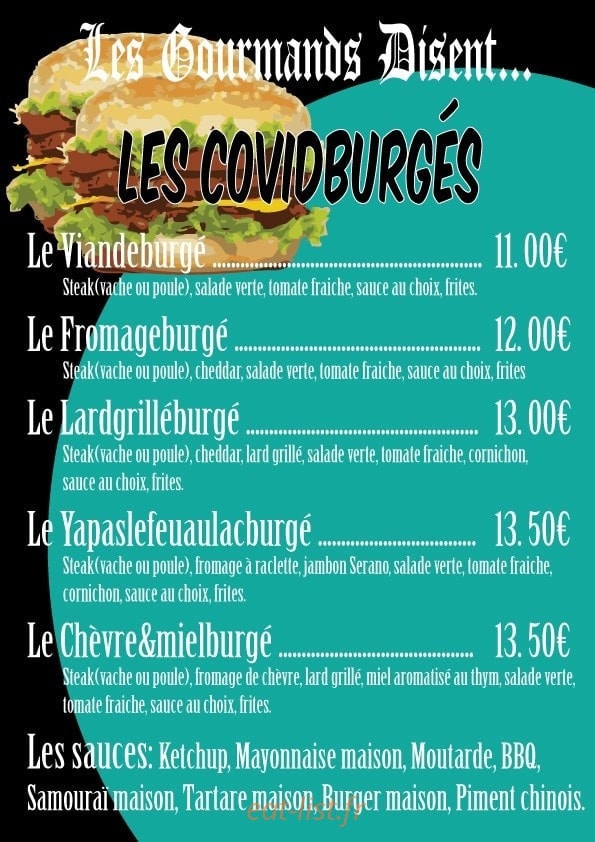 Les Gourmands Disent — carte page 1