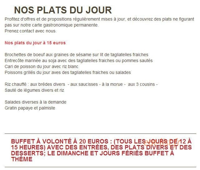 Restaurant luxor — carte page 2