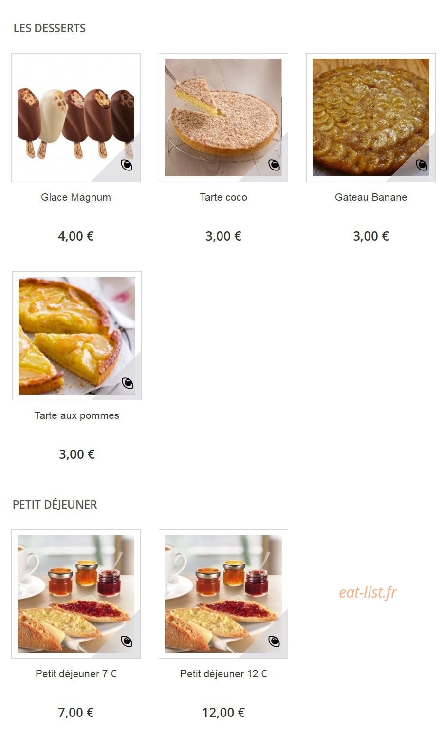 Restaurant Mafate — carte page 4