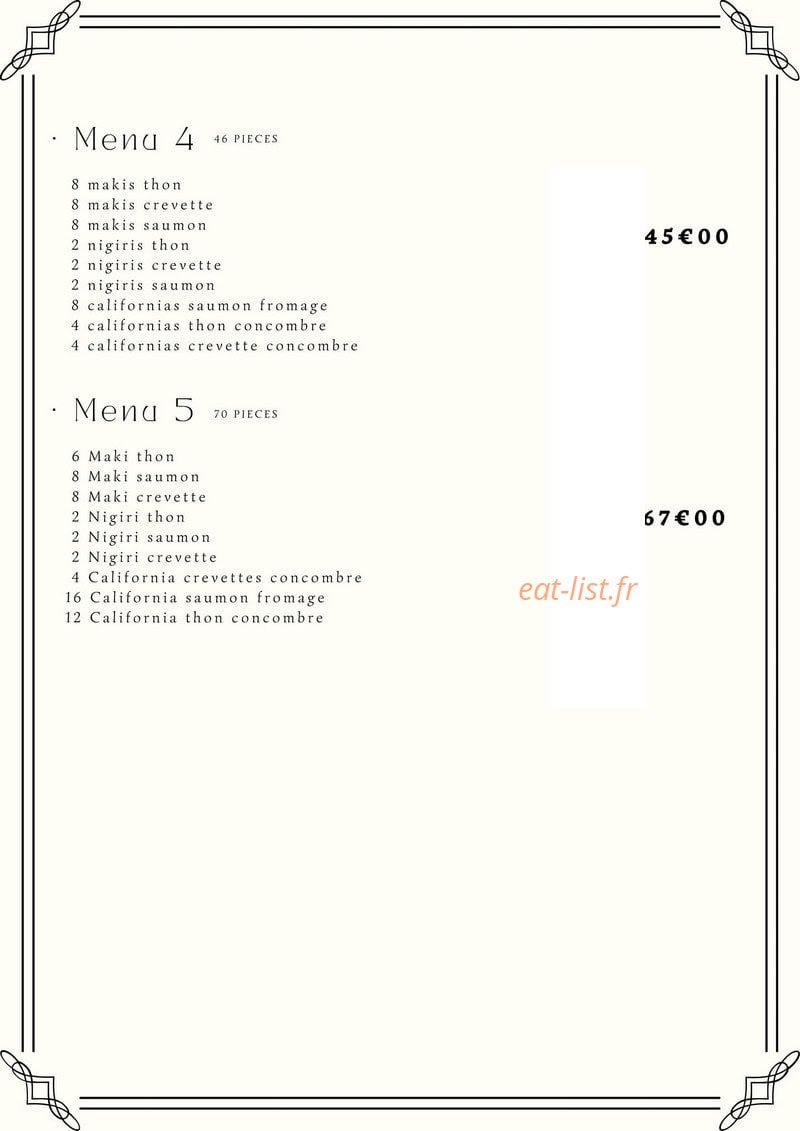 Suteki Sushi — carte page 7