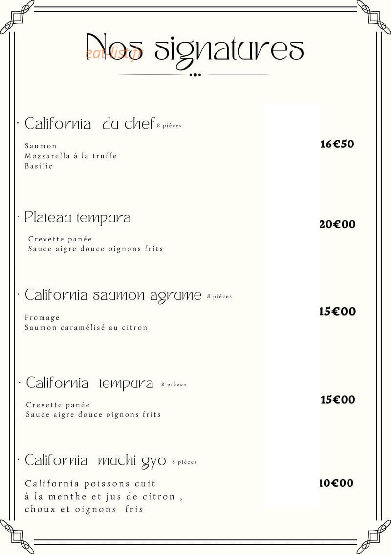 Suteki Sushi — carte page 8
