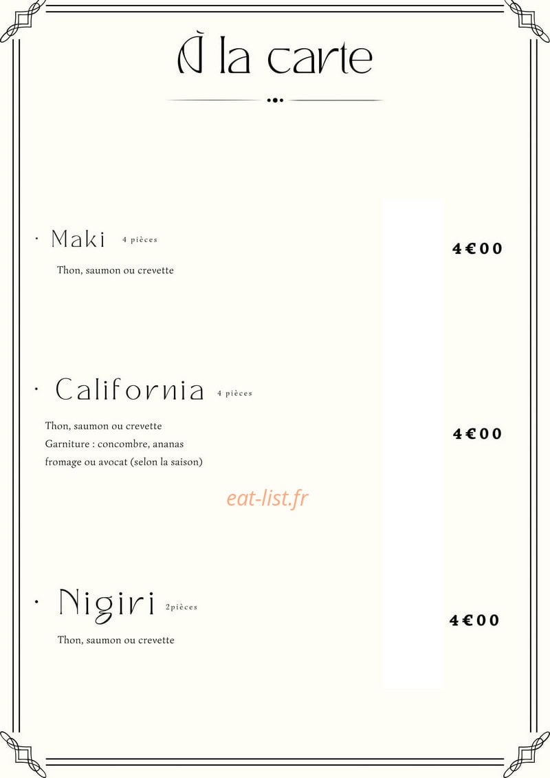 Suteki Sushi — carte page 5