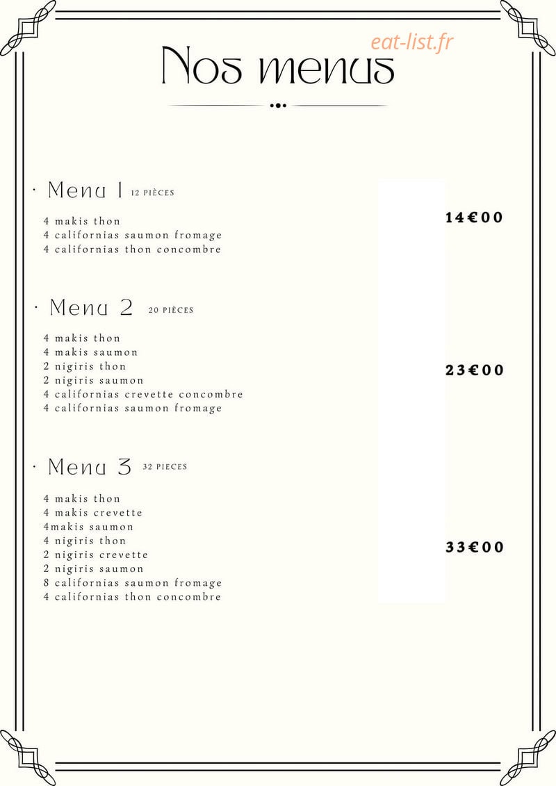 Suteki Sushi — carte page 6