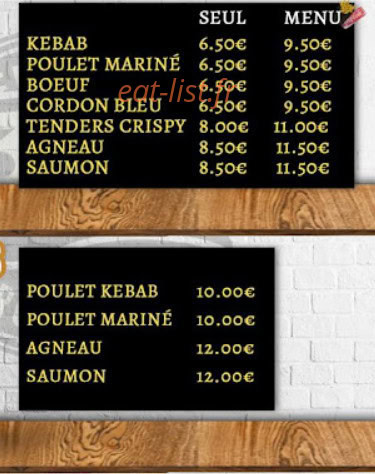 123 kebab — carte page 9