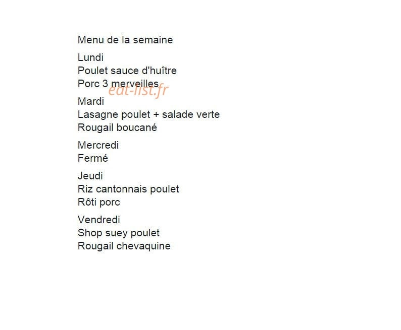 Au Pain Gourmand — carte page 1