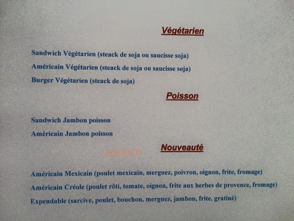 Au Pain Gourmand — carte page 3